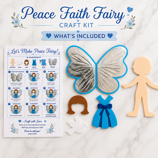 Peace Faith Fairy Gift Set | Christian Activity Book, Craft Kit & Bookmark for Kids