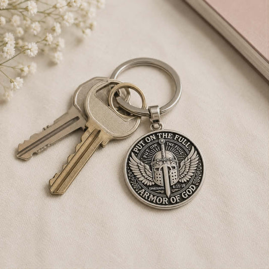 Armour of God Keyring - Ephesians 6:11 Christian Keyring - Faith Inspired Gift
