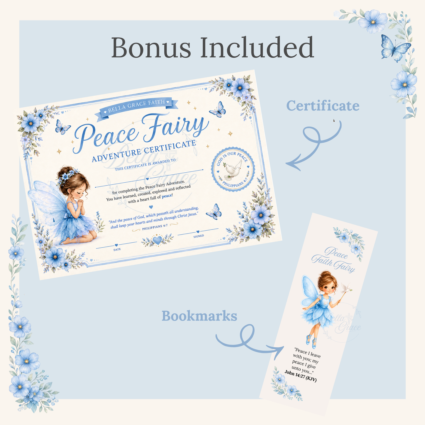 Peace Faith Fairy Adventure Printable | Christian Activity Workbook for Children
