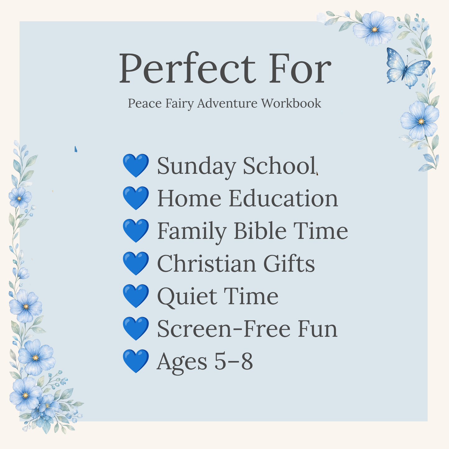 Peace Faith Fairy Adventure Printable | Christian Activity Workbook for Children