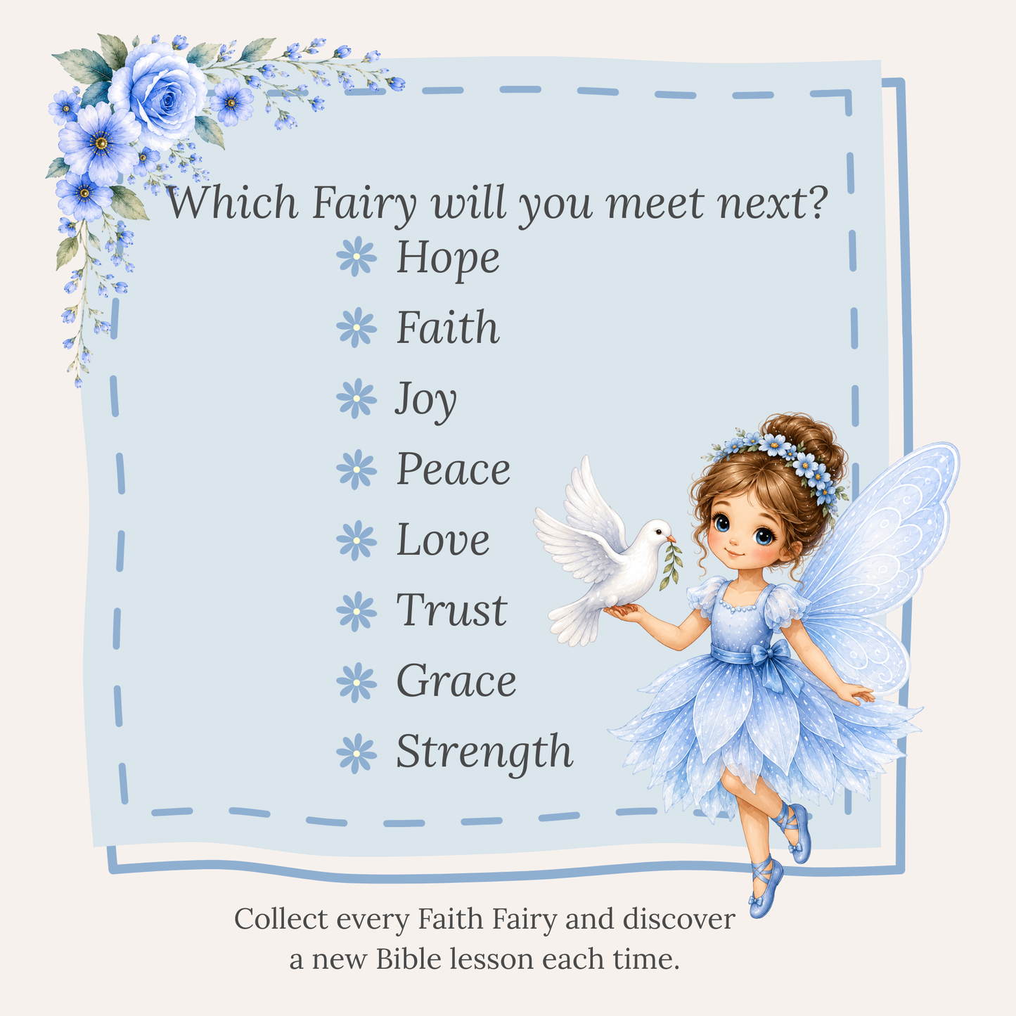 Peace Faith Fairy Adventure Printable | Christian Activity Workbook for Children