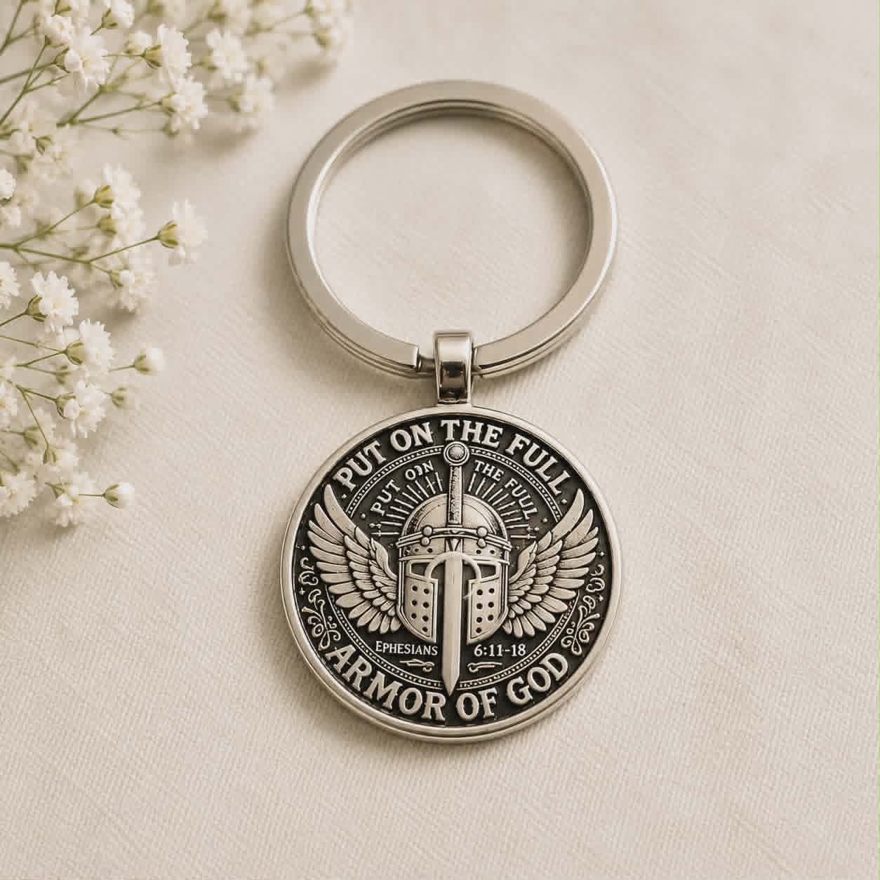 Armour of God Keyring - Ephesians 6:11 Christian Keyring - Faith Inspired Gift