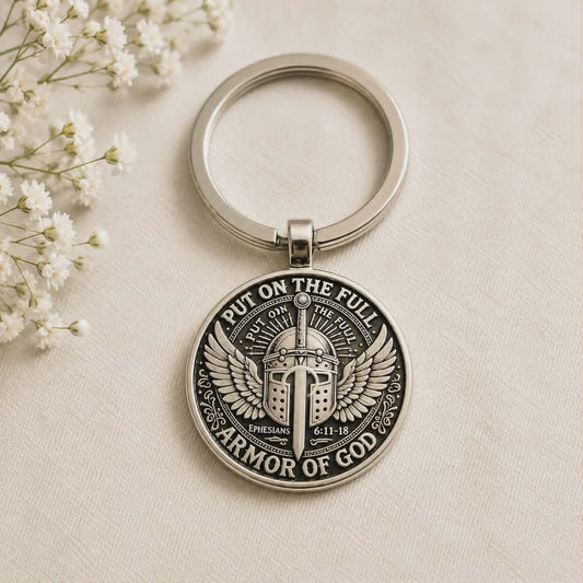 Armour of God Keyring - Ephesians 6:11 Christian Keyring - Faith Inspired Gift