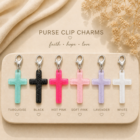 Cross purse charms Clip Charm Christian Gift