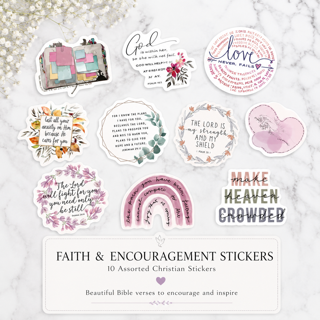 Bible verse sticker pack