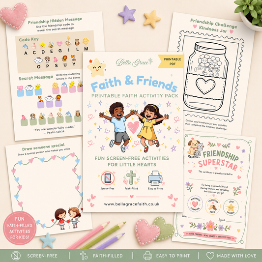 Faith and Friends Activity pack, Filled with games, learning and Faith