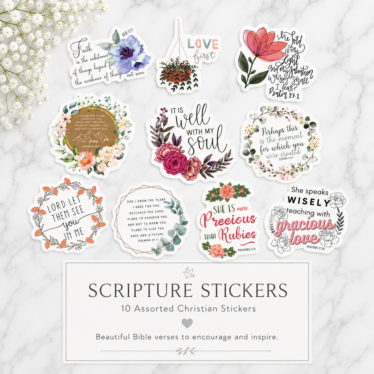 Bible verse stickers for journaling