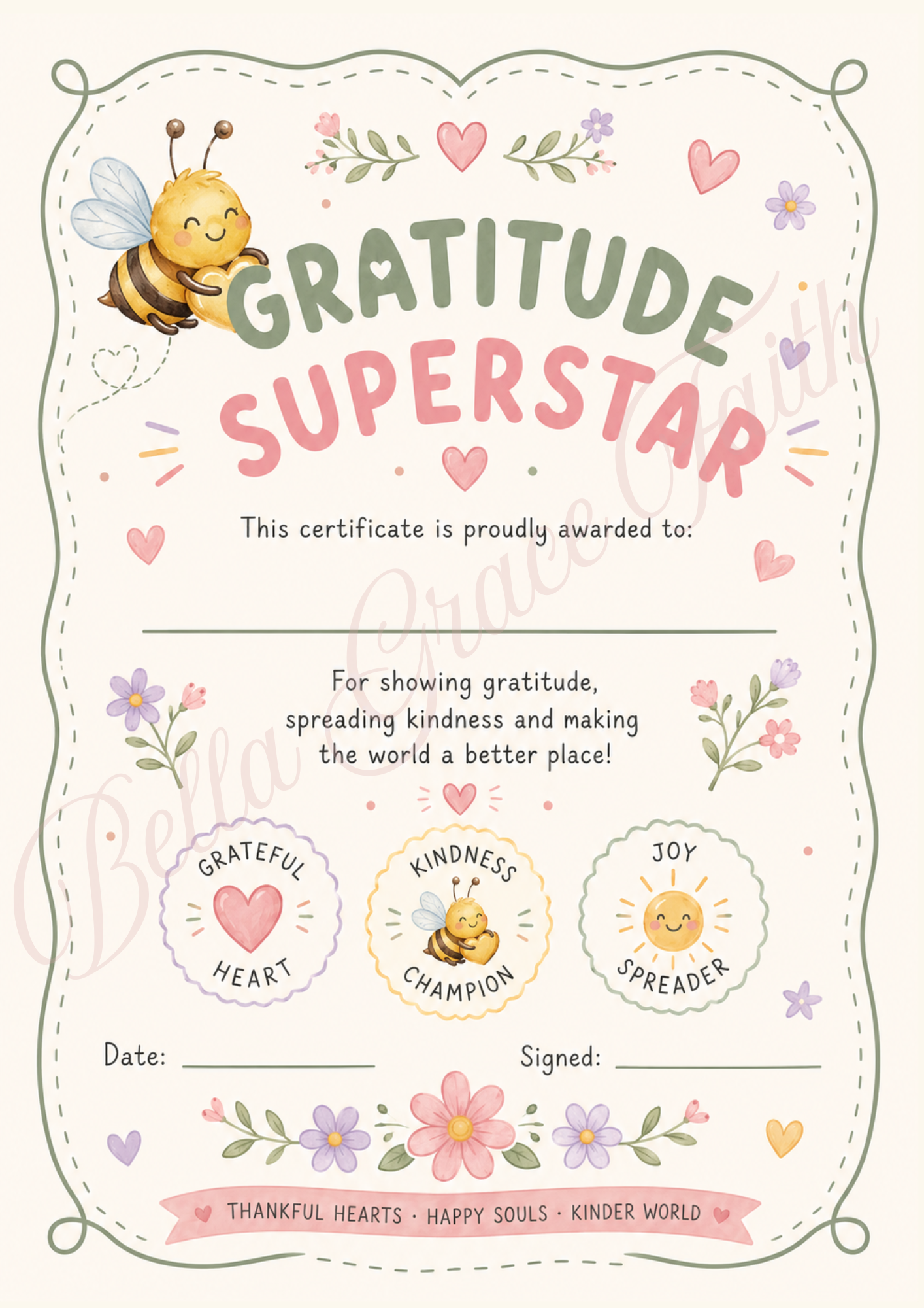 Gratitude Printable Activity Pack for ages 4 - 8 - Instant Download