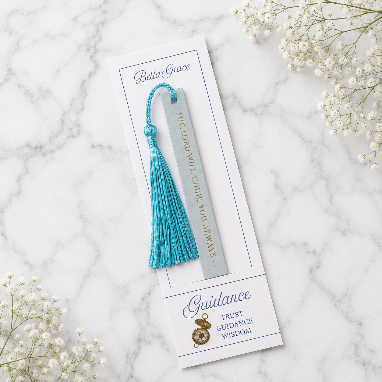 Guidance Faux Leather Christian Bookmark | Isaiah 58:11 Scripture Bookmark