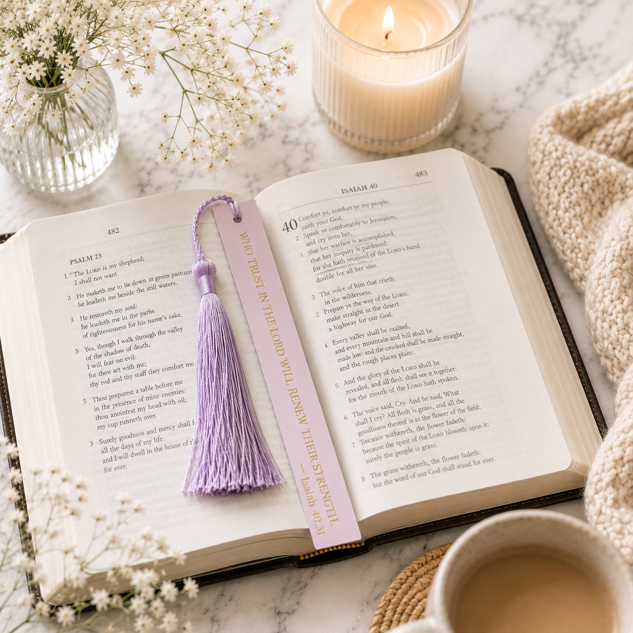 John 14:6 Faux Leather Bible Bookmark | "The Way, the Truth and the Life" | Christian Scripture Bookmark