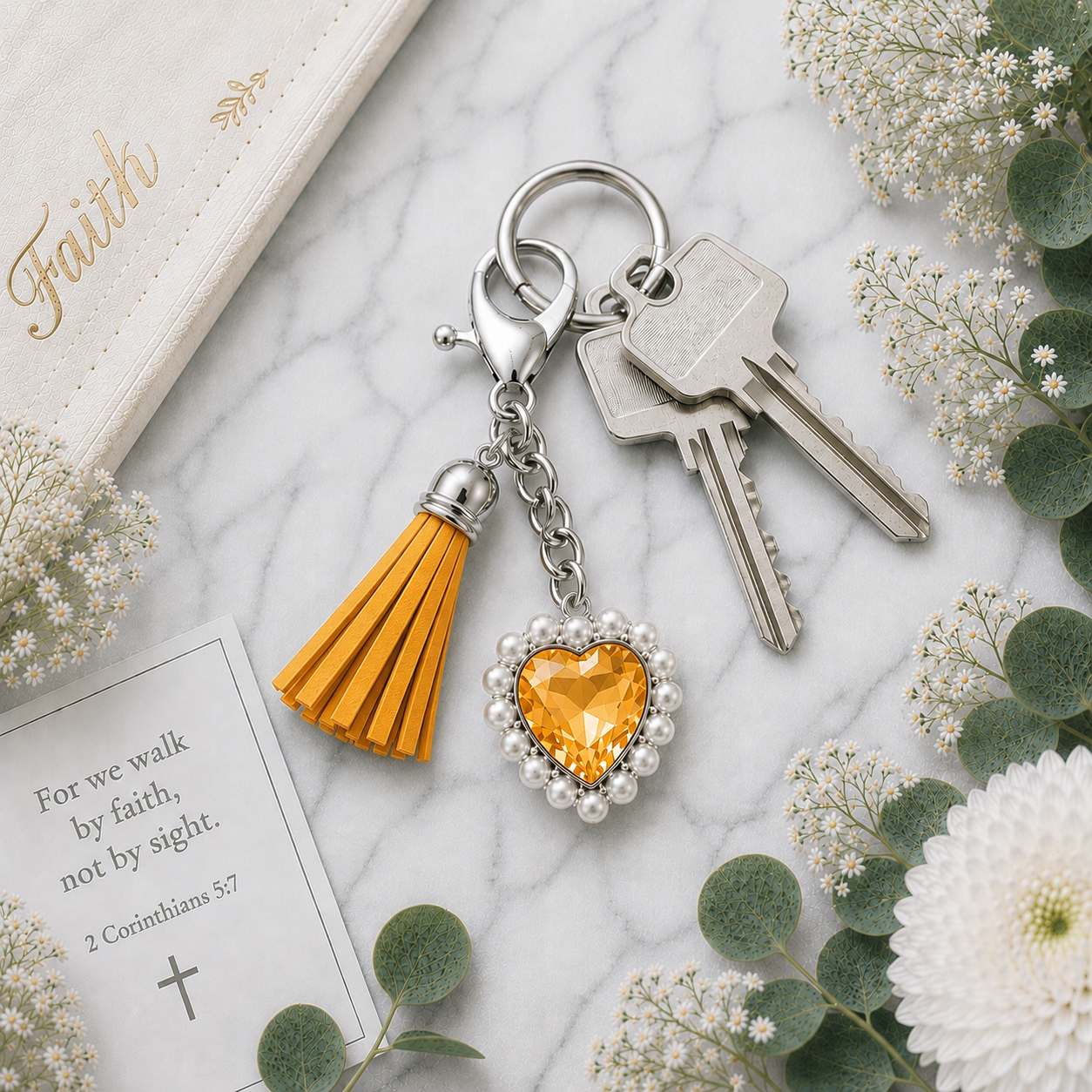 Joy Keyring Faith Inspired Collection on Keys scripture christian gift
