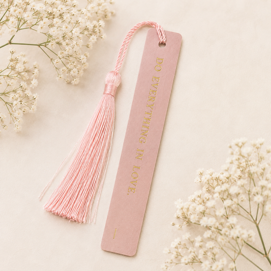 Love Faux Leather Christian Bookmark | Scripture Bookmark | 1 Corinthians 16:14 Faith Gift