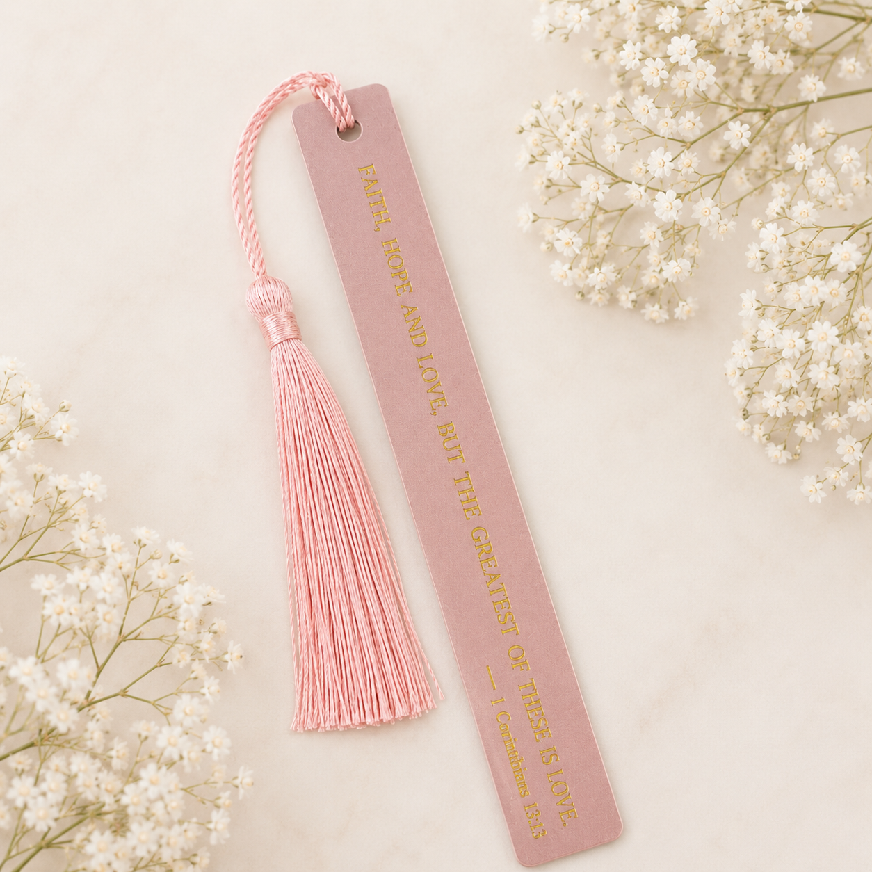 Love Faux Leather Christian Bookmark | Scripture Bookmark | 1 Corinthians 13:13 Faith Gift
