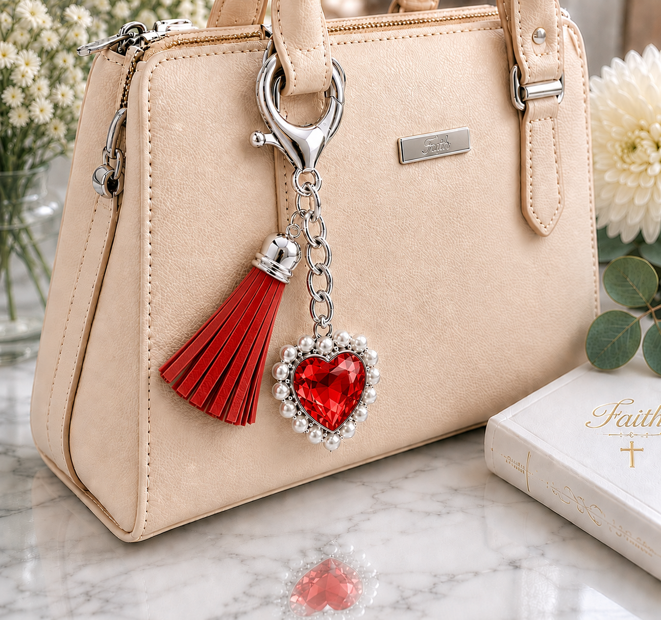 Jeremiah 3:13 Loved Heart Keyring, Scripture Christian Gift