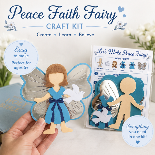Peace Faith Fairy Craft Kit | Christian Craft Activity for Kids | Bible Craft