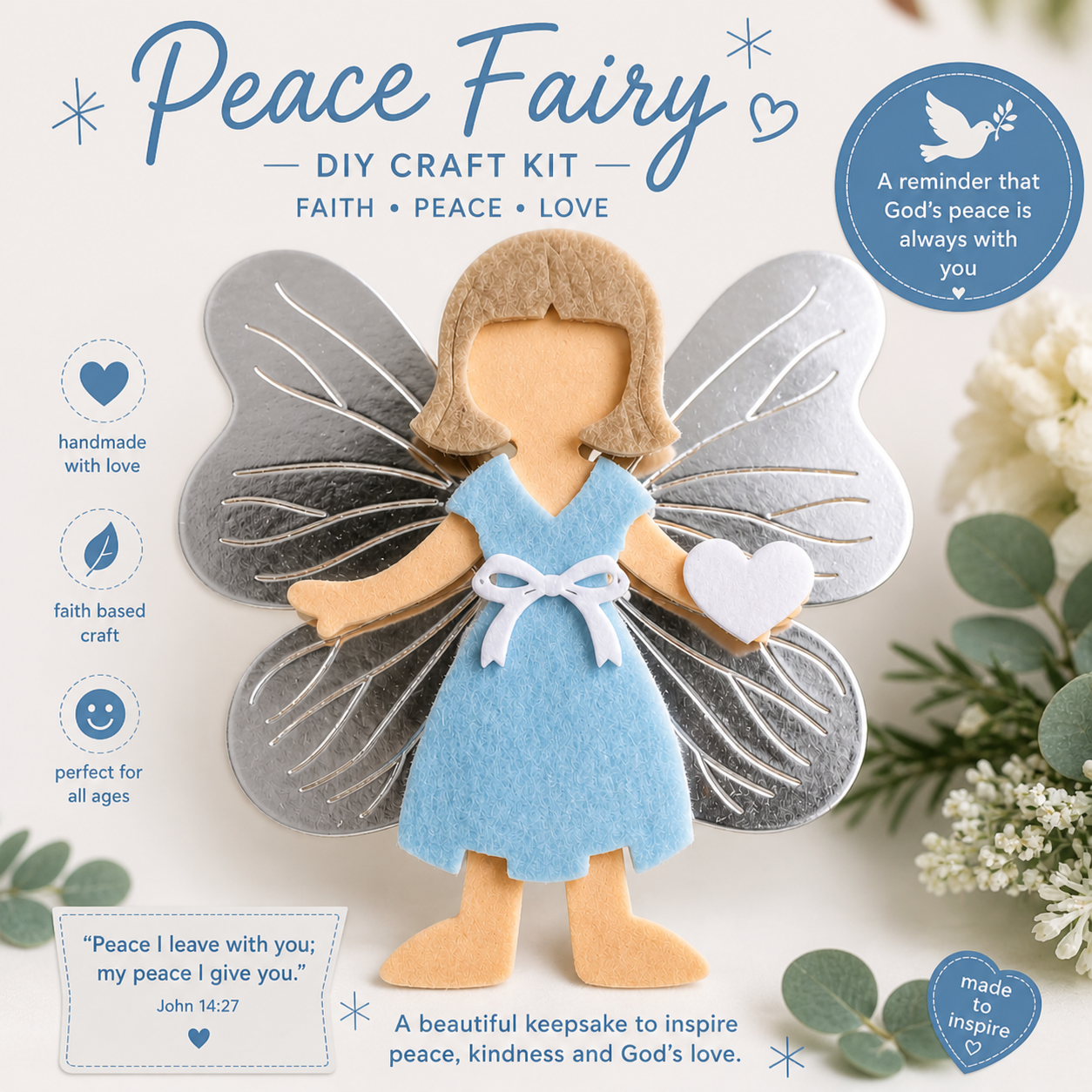 Peace fairy christian craft kit