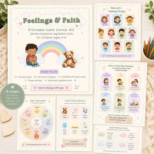 Feelings & Faith Calm Corner Printable Kit for Kids